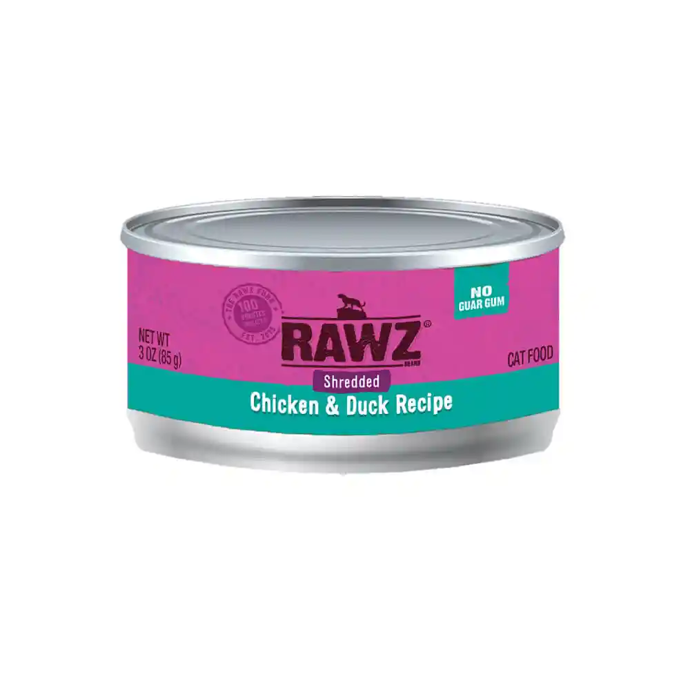 Rawz Cat Gf Chicken & Duck Shreds Can 3 Oz