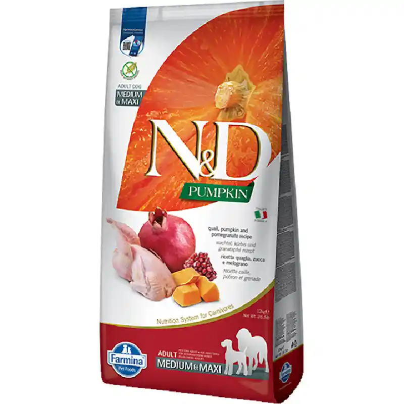 Farmina K9 N&d Pumpkin Quail & Pomegran Ad Med/max 26.4lb