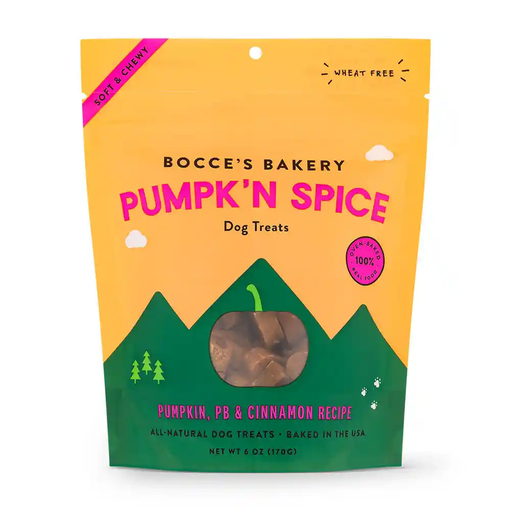Bocce's Bakery Camping Soft & Chewy Pumpk'n Spice 6 Oz Bag