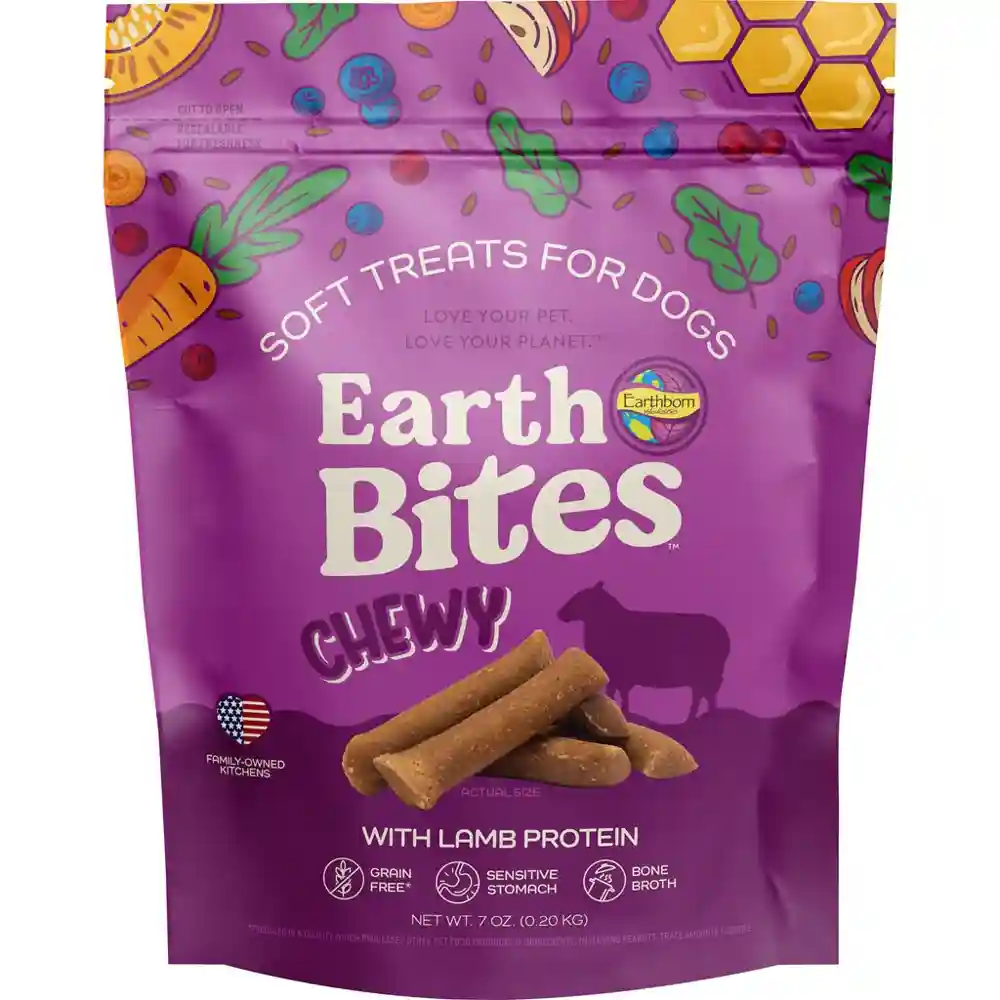 Holistic Earthbites Chewy Grain Free Bites Lamb 7-oz