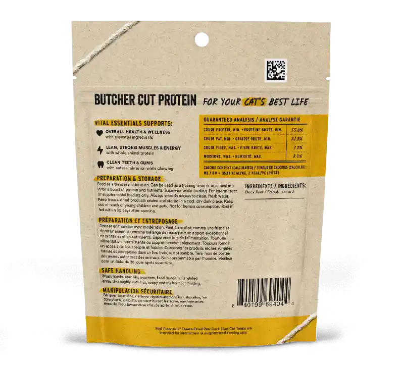 Vital Essentials Cat FD Duck Liver .9 oz