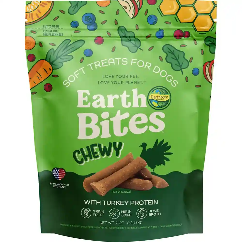 Holistic Earthbites Chewy Grain Free Bites Turkey 7-oz
