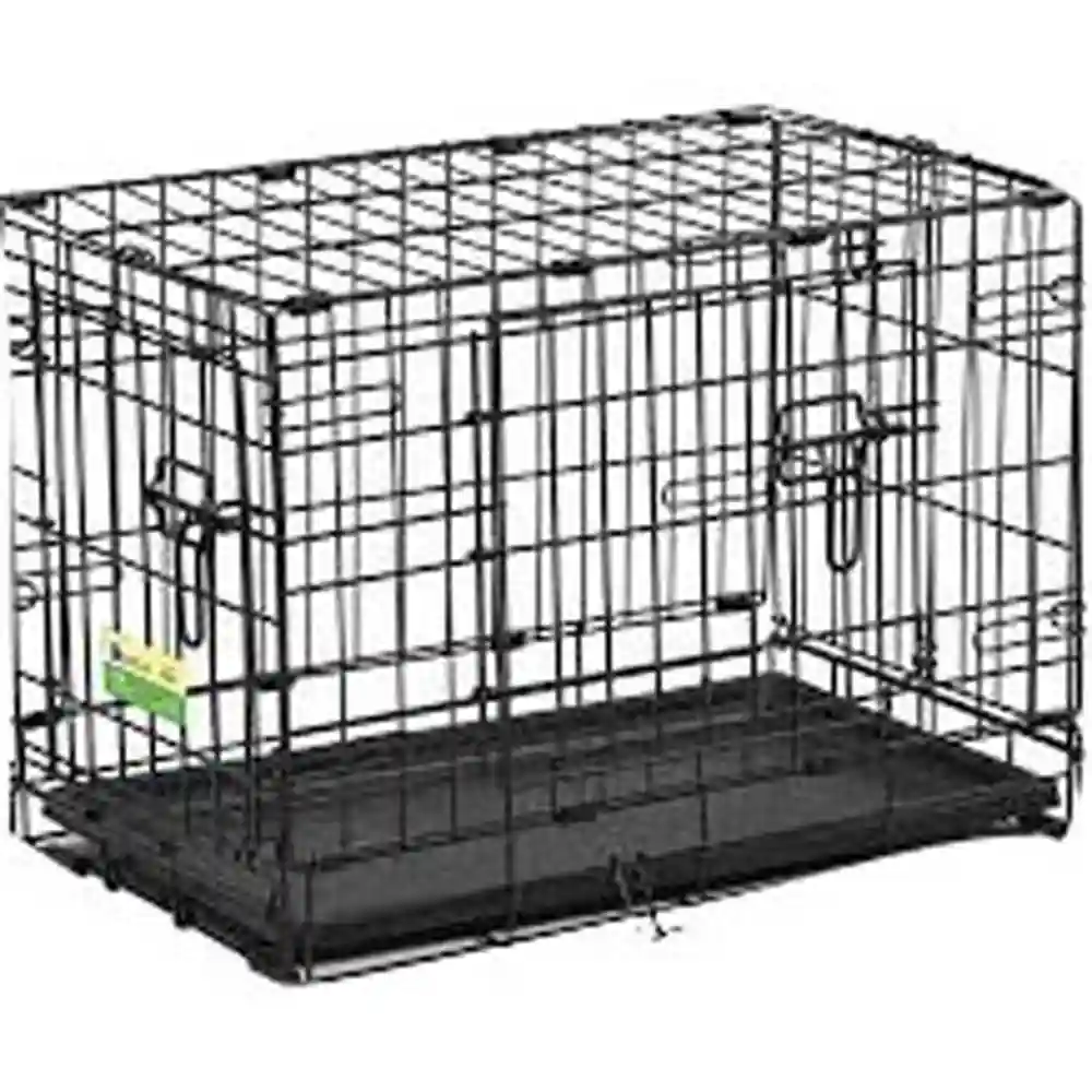 Contour Double Door Dog Crate Black 42x28x30