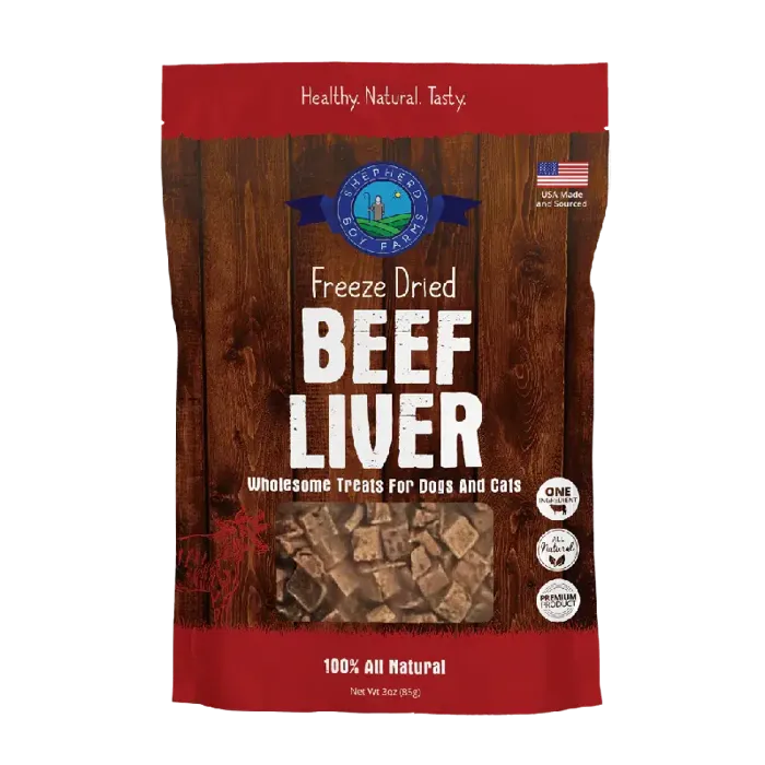 Shepherd Boy Farms Freeze-dried Beef Liver For Dogs And Cats 8oz