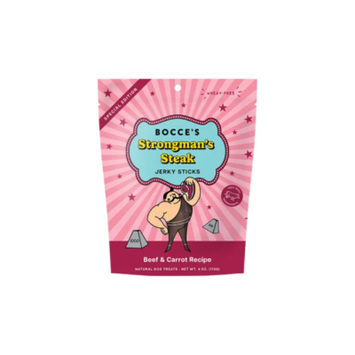Bocce's Dog Circus Strongman's Steak Jerky 4-oz