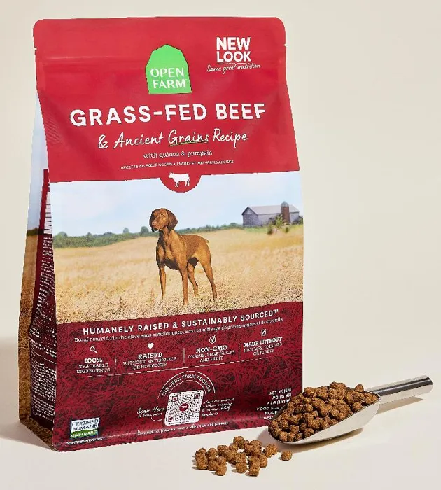 Open Farm Dog Grass Fed Beef & Ancient Grains Kibble 22-lb