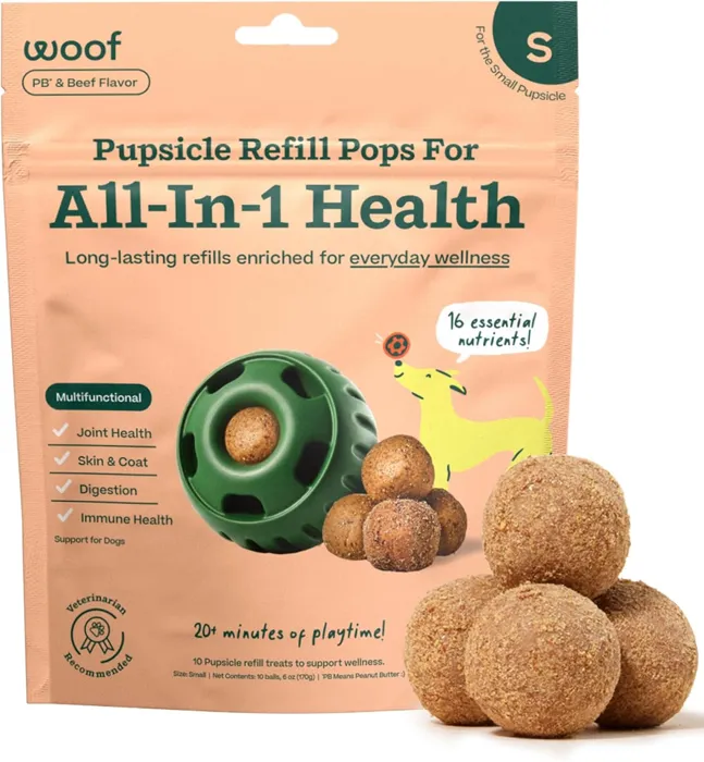 Woof Small Pops Treat Beef Multivitamin 6.5-oz