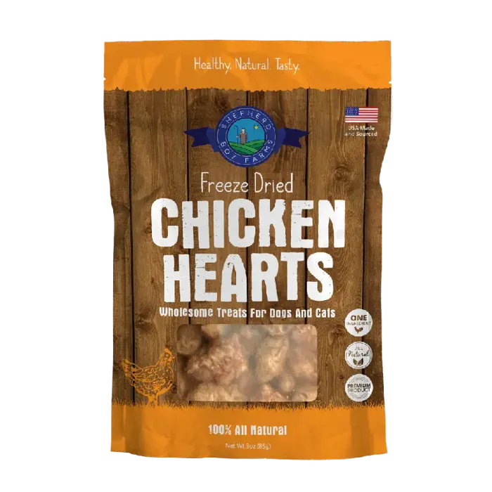 Shepherd Boy Farms Treats Chicken Heart 3-oz
