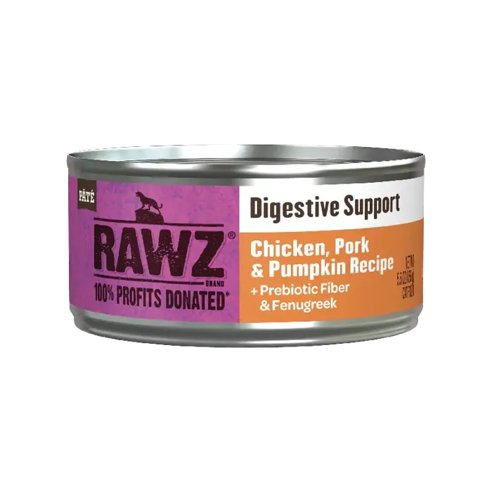 Rawz Cat Digestive Support Chicken Pork Pumpkin Can 5.5oz 24/cs