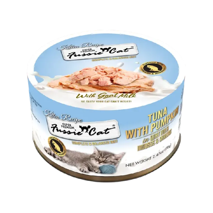 Fussie Cat Kitten Tuna Goat Millk Pumpkin 2.47oz