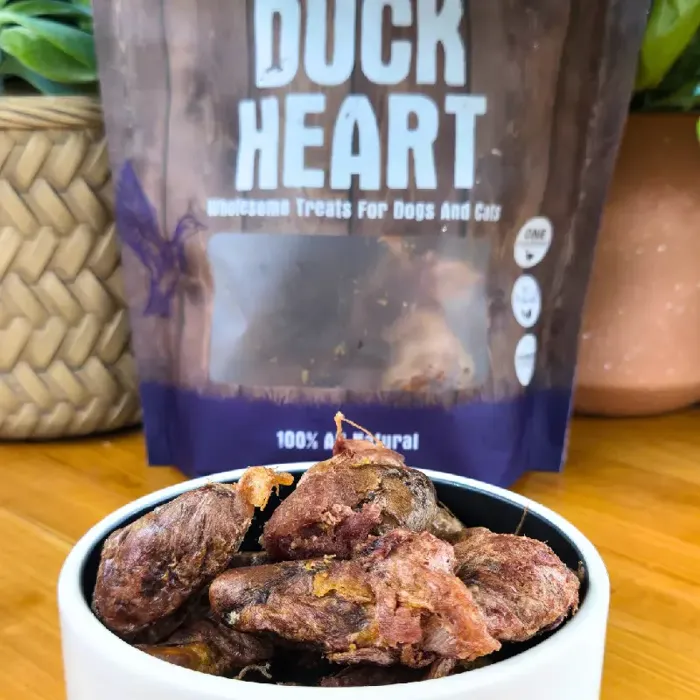 Shepherd Boy Farms Freeze Dried Duck Hearts For Dogs And Cats 8-oz