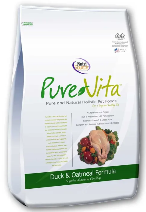 Pure Vita Dry Dog Duck & Cranberry 25-lbs