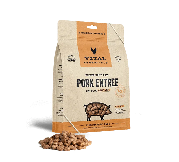 Vital Essentials Cat Pork Mini Nibs 12oz