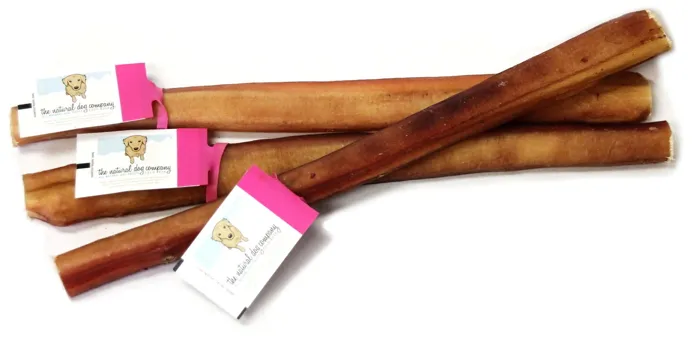 Natural Dog Jumbo Bully Stick 12" Odor Free