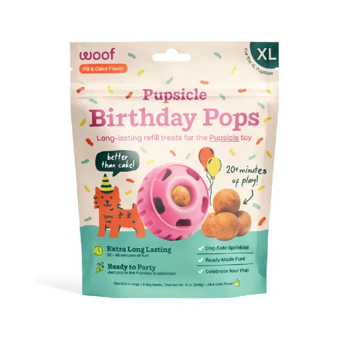 Woof Dog Treat Birthday Pops Xlarge 12-oz