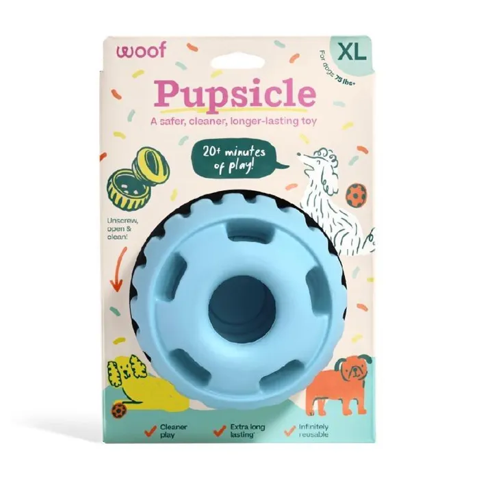 Woof Dog Toy Pupsicle Birthday Blue Xlarge