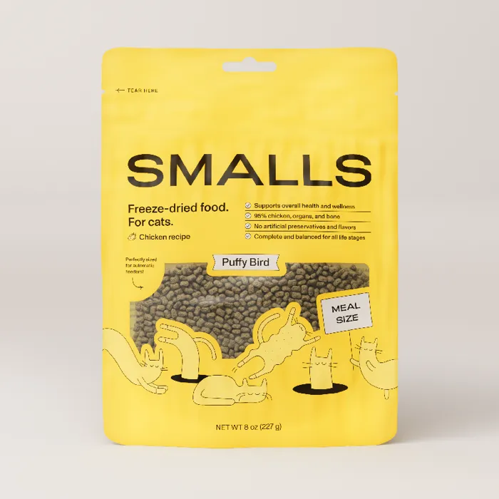 Smalls Cat Fd Puffy Bird Chicken 8-oz