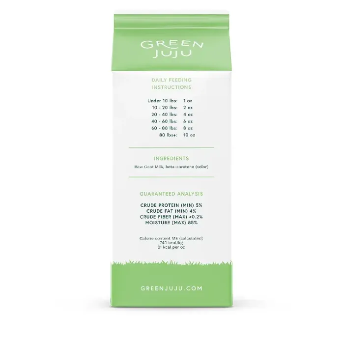 Green Juju Raw Goat's Milk Whole Food Supplement For Dogs & Cats 64-oz