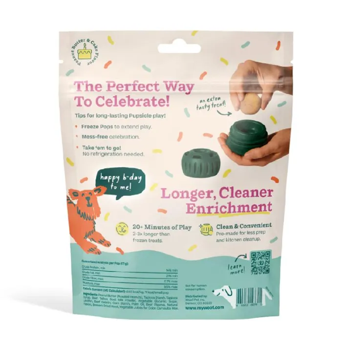 Woof Dog Treat Birthday Pops Small 6-oz