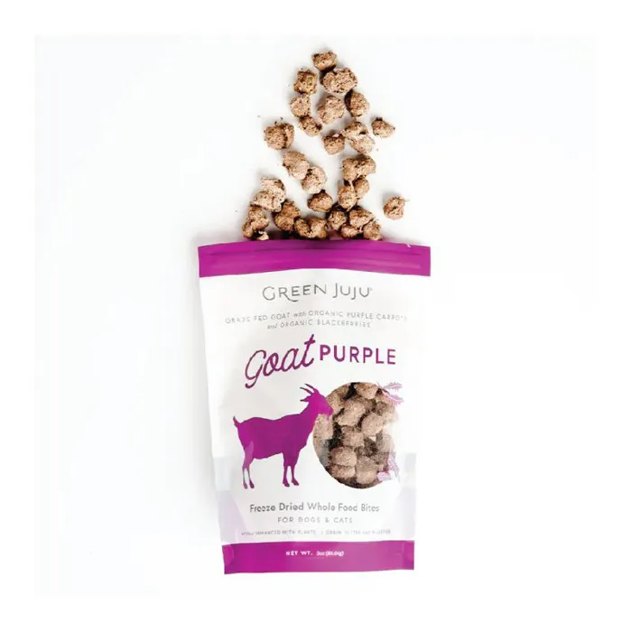 Green Juju Dog Fd Goat Purple Bites Treats 3-oz