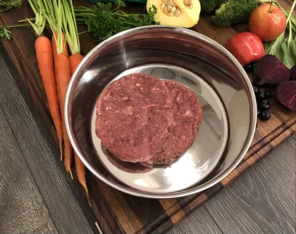 Oc Raw Dog Frozen Beef & Produce Patties 6-lbs