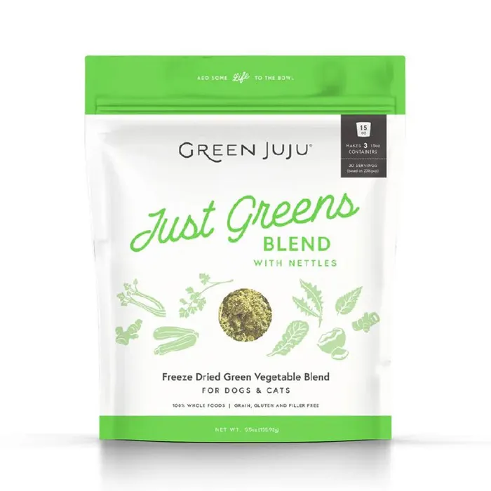 Green Juju Just Greens Freeze-dried Dog Food Topper 5.5-oz