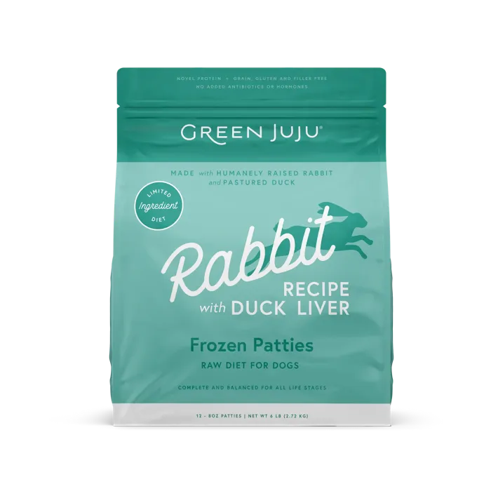 Green Juju Rbt W/ Duck Liver Patties Frzn Dog Food, 6-lb