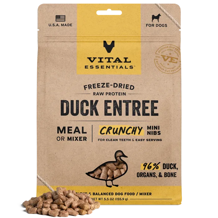 Vital Essentials Dog Duck Mini Nibs 14-oz