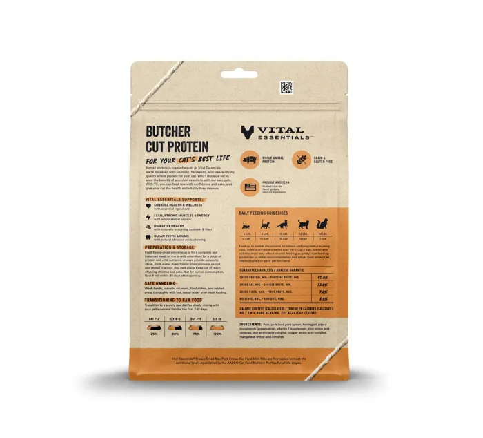 Vital Essentials Cat Pork Mini Nibs 12-oz