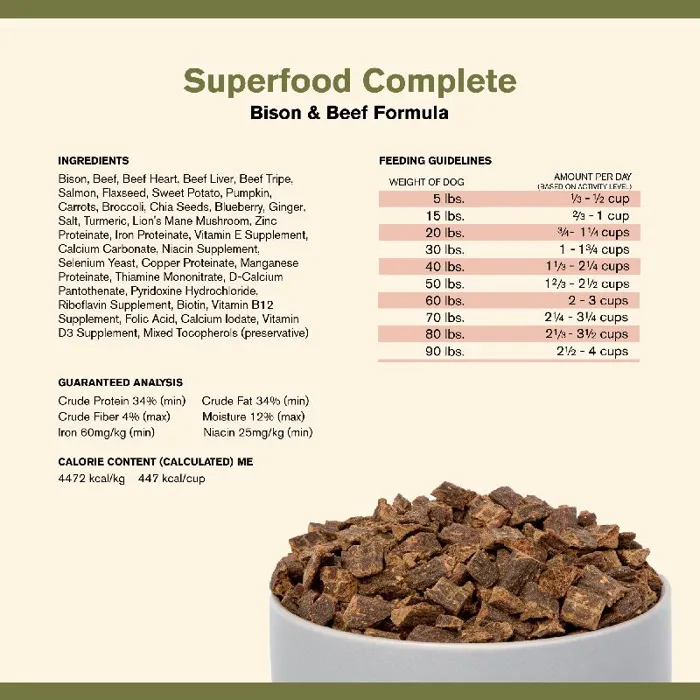 Badlands Ranch Superfoods Complete Bison & Beef Formula 11.5oz