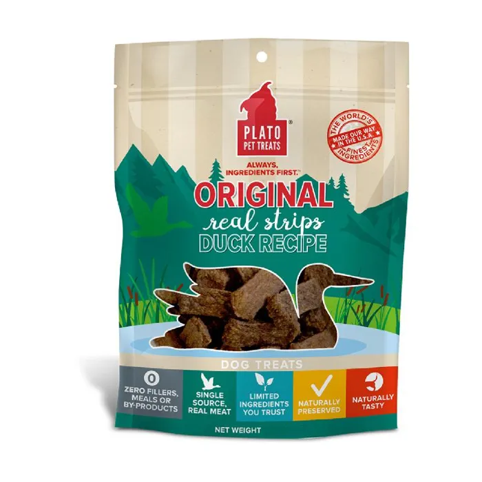 Plato Treats Natural Duck Strips 6 Oz