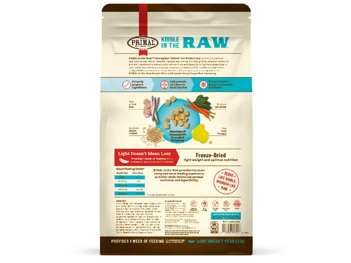 Primal Dog Kibble In the Raw Fish & Pork 5.4-lb