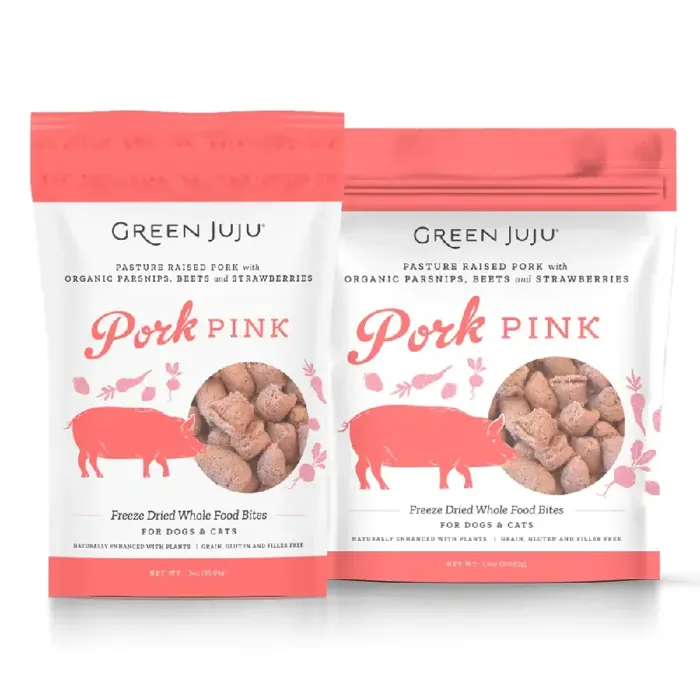 Green Juju Pork Pink Freeze-dried Food Bites 3-oz