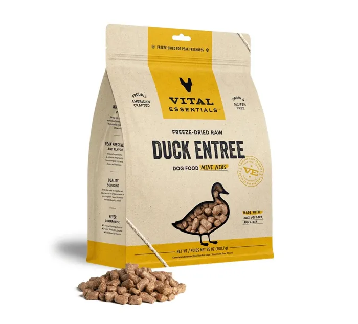 Vital Essentials Dog Duck Mini Nibs 25-oz