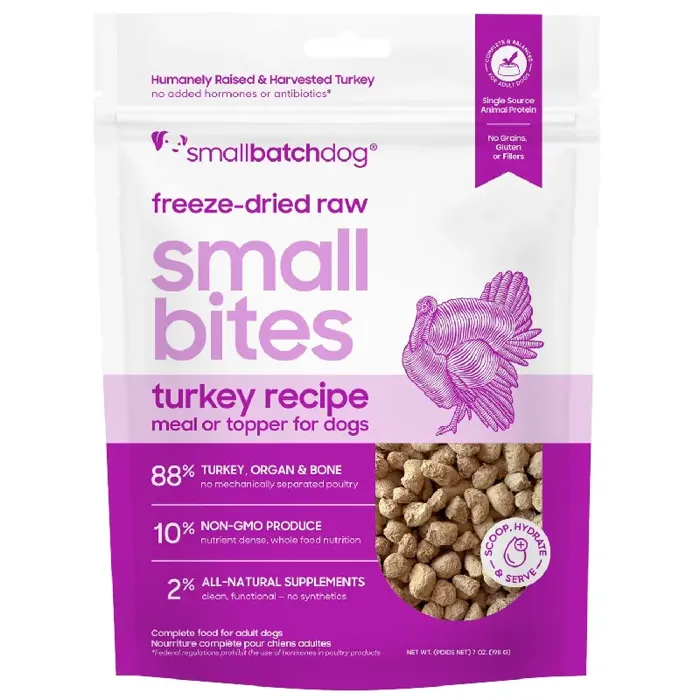 Small Batch Fd Dog Small Bites Turkey 20 Oz