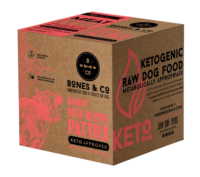 Bones & Co Frozen Raw Dog Food Beef 18-lb