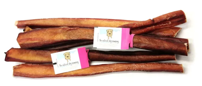 Natural Dog Jumbo Bully Stick 12" Odor Free