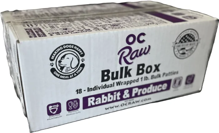 Oc Raw Dog Raw Frzn Rabbit & Produce 18-lb