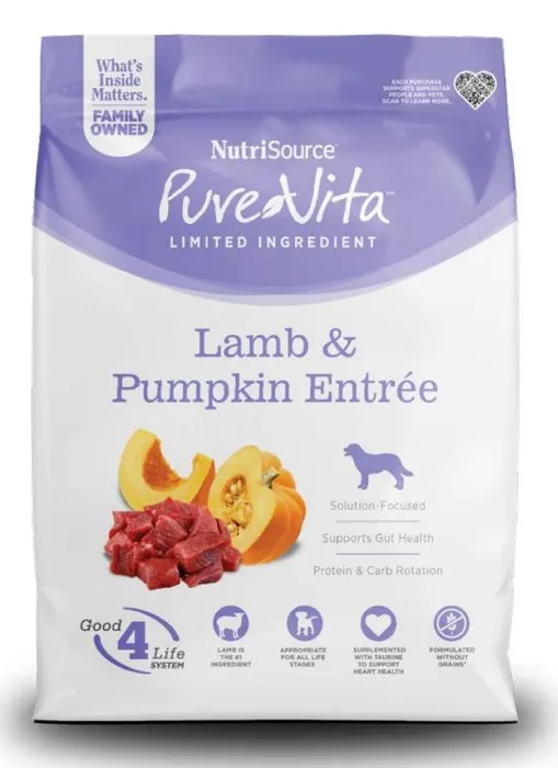 Purevita Dog Lamb & Pumpkin Grain Free 25-lb