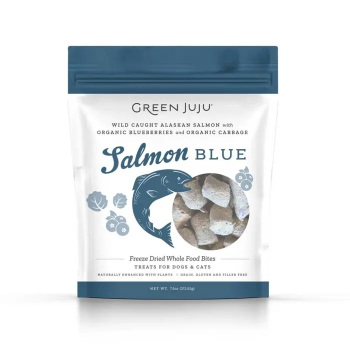 Green Juju Salmon Blue Frz-drd Food Bites 7.5-oz