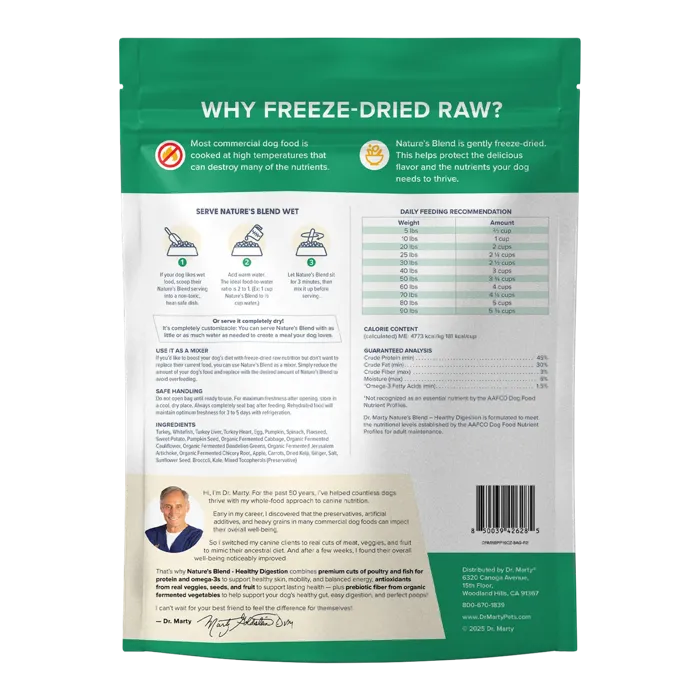 Dr. Marty's Nature's Blend Healthy Digestion 80 oz back