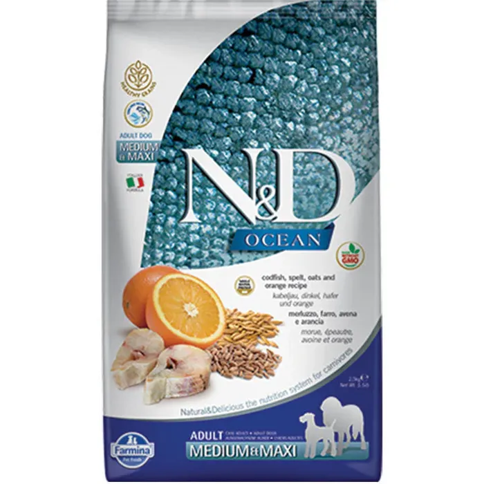 Farmina Dog Ocean Cod, Spelt, Oats & Orange Mini 15.4-lb