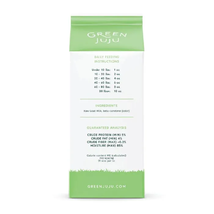 Green Juju Raw Goat's Milk Whole Food Supplement For Dogs & Cats 64-oz