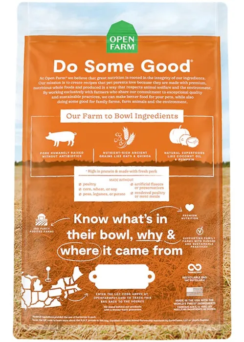 Open Farm Dog Ancient Grain Pork 22-lb