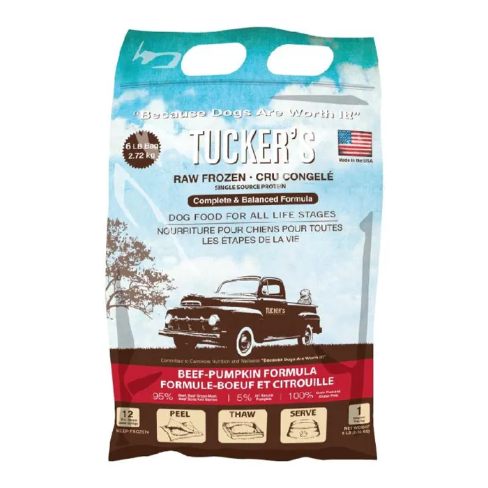 Tucker's Dog Frozen Beef & Pumpkin 3-lb