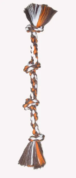 Mammoth Color 4 Knot Tug Flossy Chew Rope Large