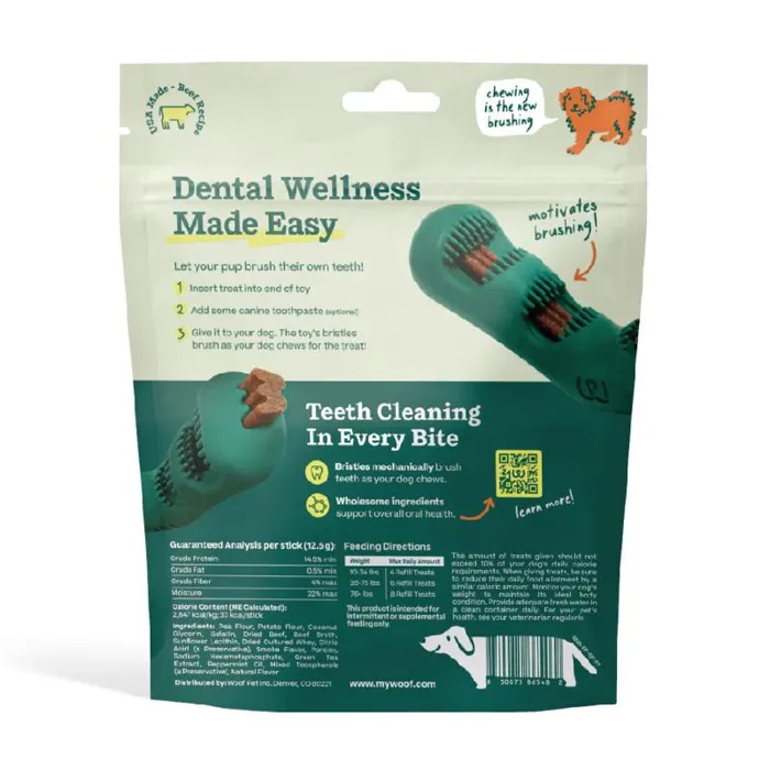 Woof Dog Toy Bite N Brush Dental Refills 18-ct