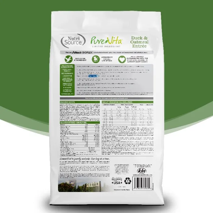 Pure Vita Dry Dog Duck & Cranberry 25-lbs