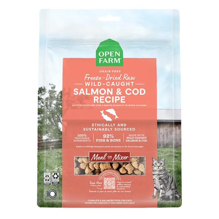 Open Farm Freeze Dried Cat Salm & Cod 9-oz