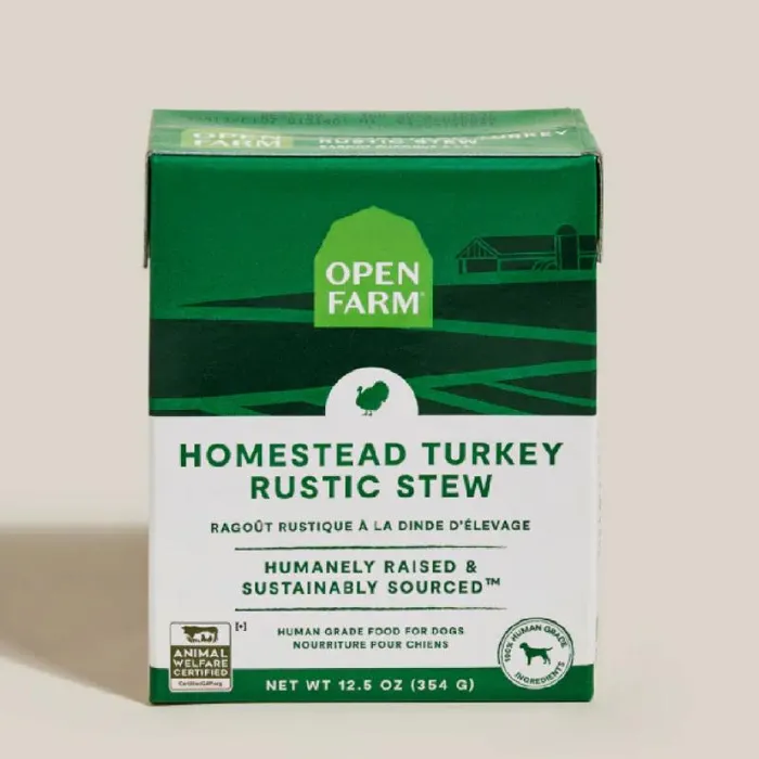 Open Farm Homestead Turkey Recipe Rustic Stew Dog Food 12.5-oz